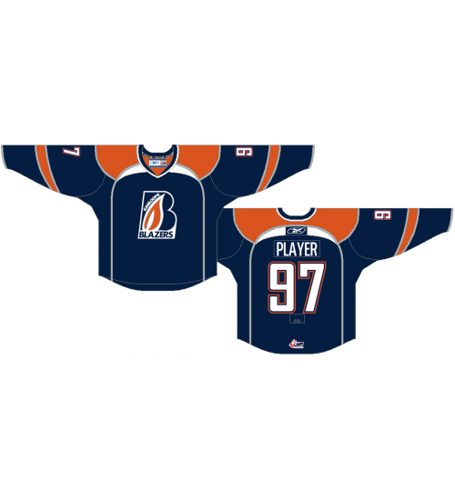 Custom WHL Kamloops Blazers 2009 15 Road Hockey Jersey Blue